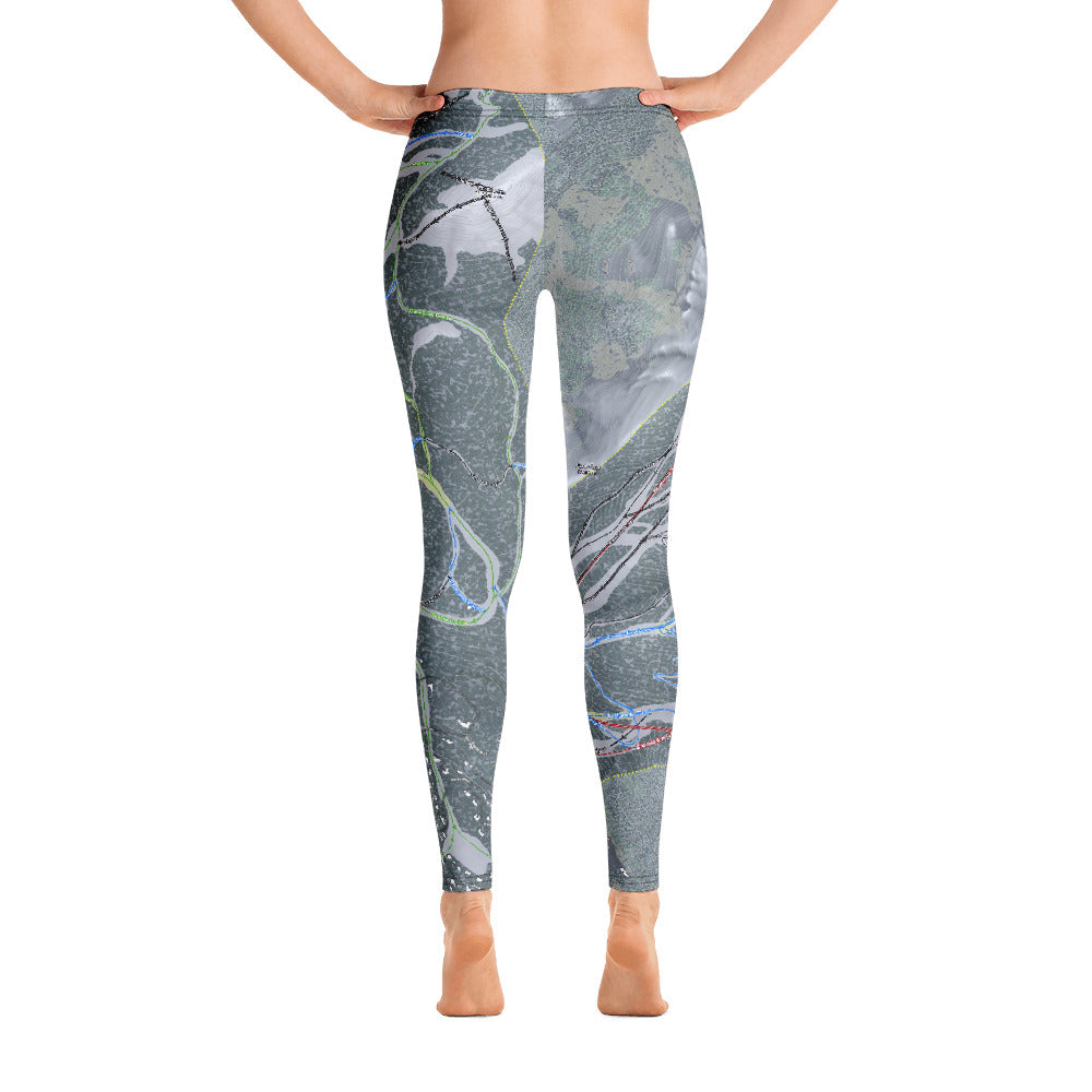 Telluride, Colorado Ski Trail Map - Leggings - Powderaddicts