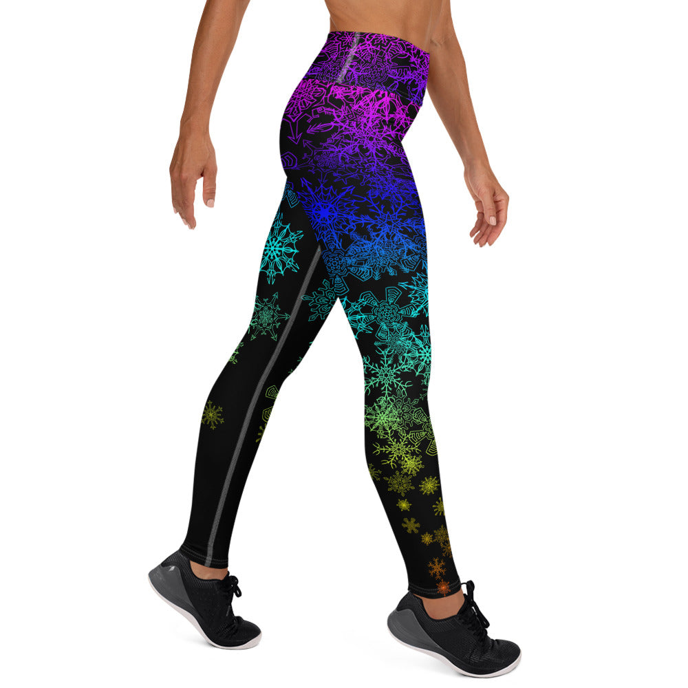 Snow Rainbow Yoga Leggings - Powderaddicts