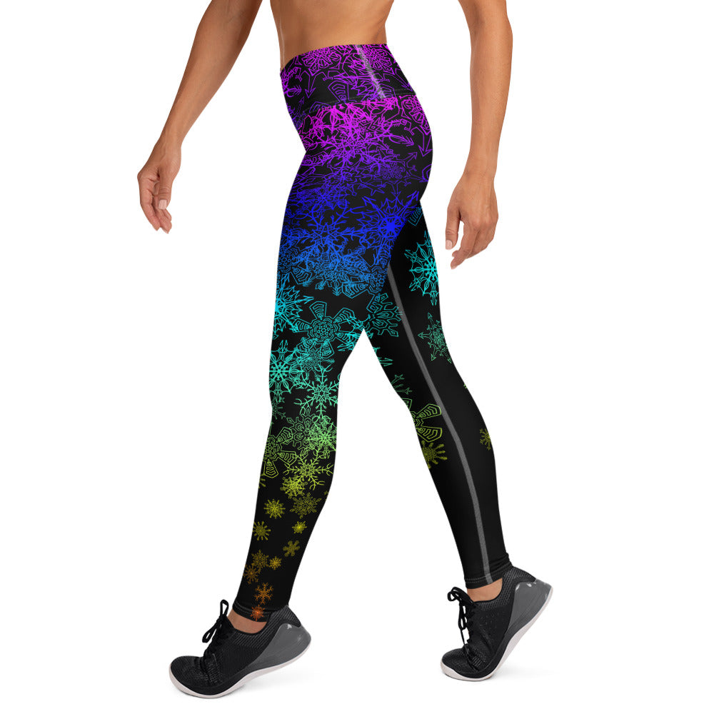 Snow Rainbow Yoga Leggings - Powderaddicts