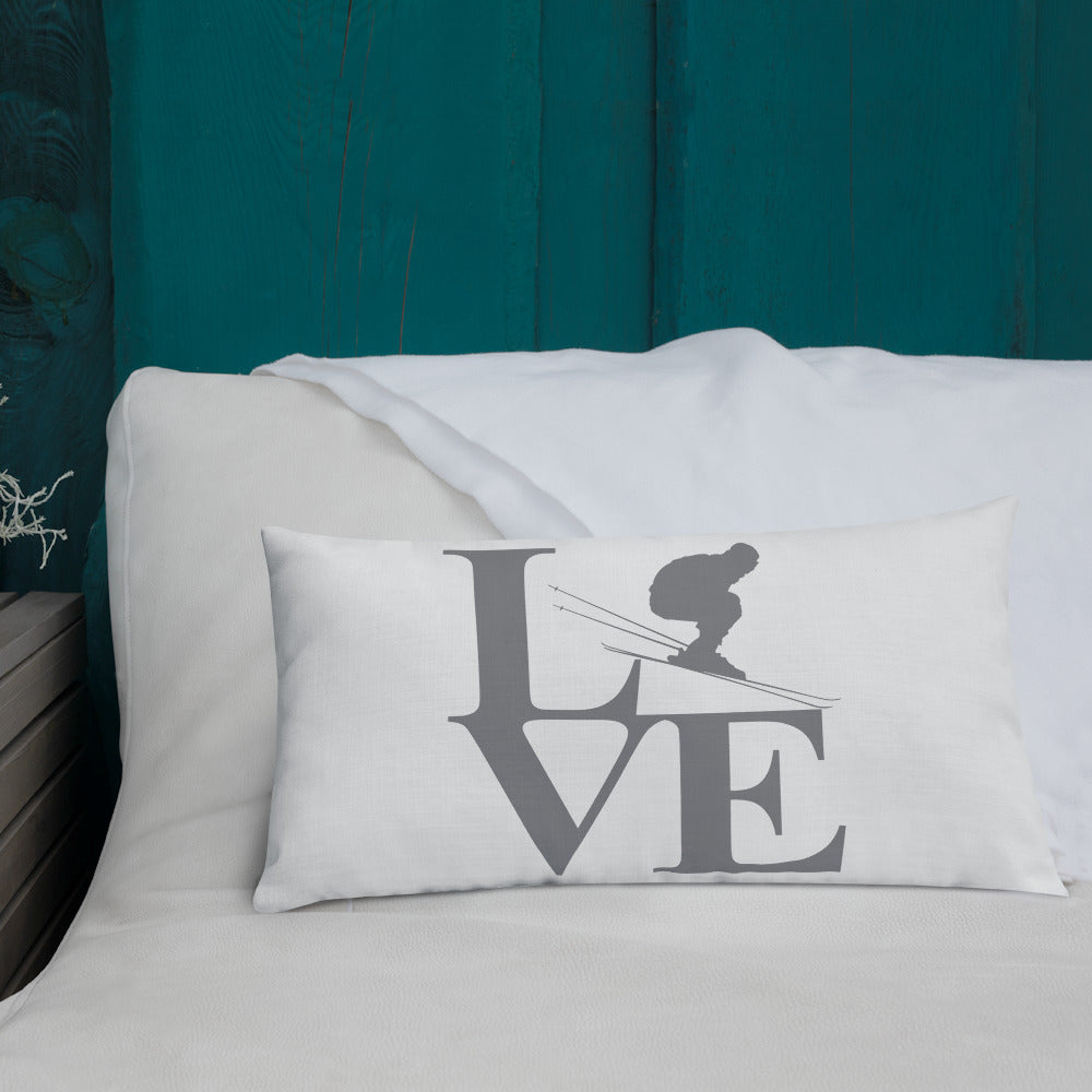 Love Ski Premium Pillow - Powderaddicts