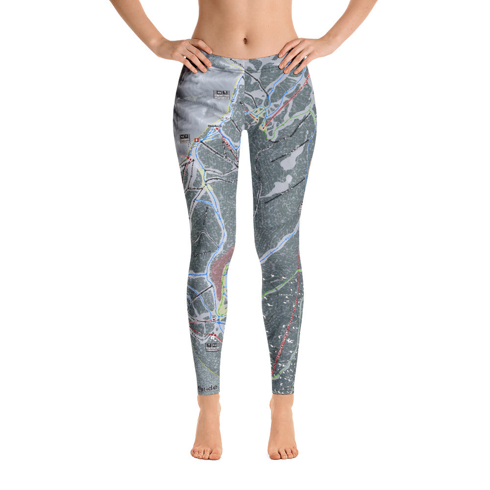 Telluride, Colorado Ski Trail Map - Leggings - Powderaddicts