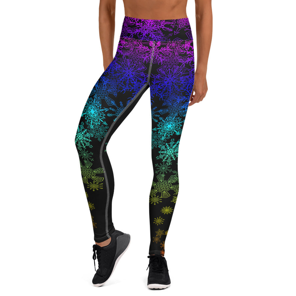 Snow Rainbow Yoga Leggings - Powderaddicts