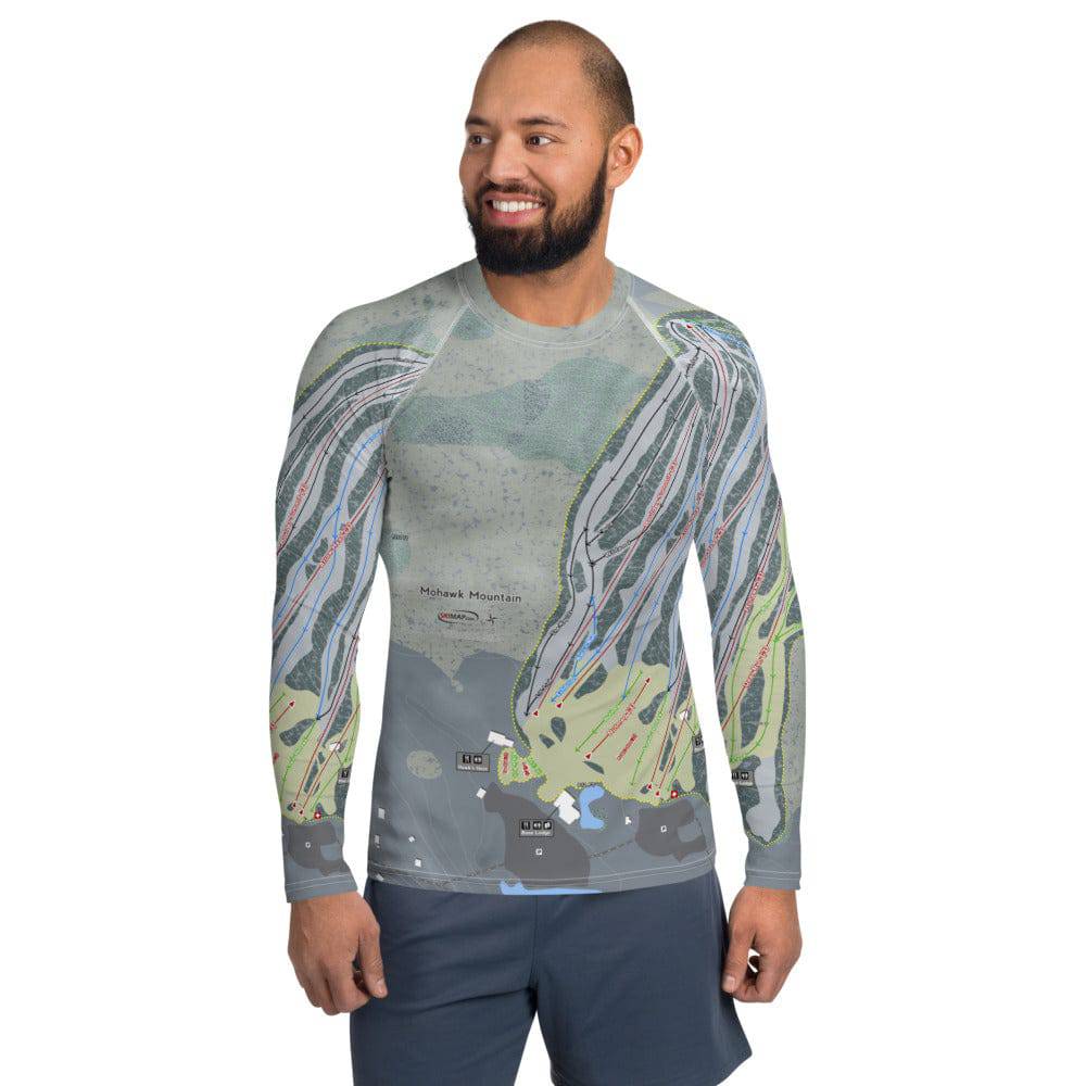 Mohawk Mountain, Connecticut Ski Trail Map Men's Base Layer Top