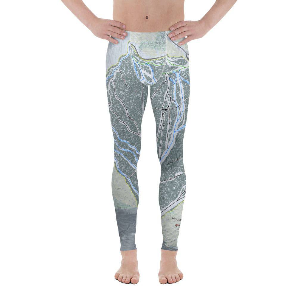 Moose Mountain, Alaska Ski Trail Map Men&#39;s Base Layer Bottom - Powderaddicts