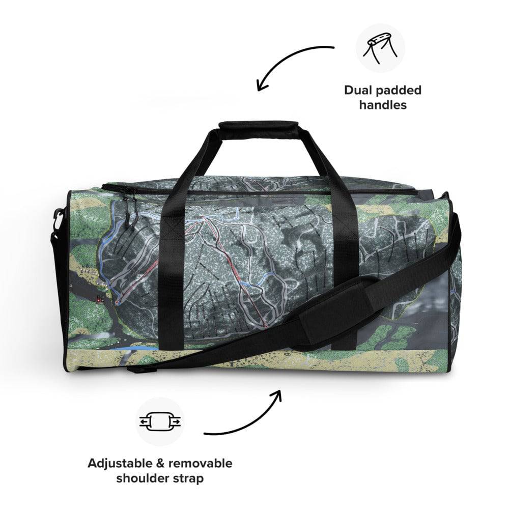 Mount Bohemia, Michigan Ski Trail Map Duffle Bag - Powderaddicts