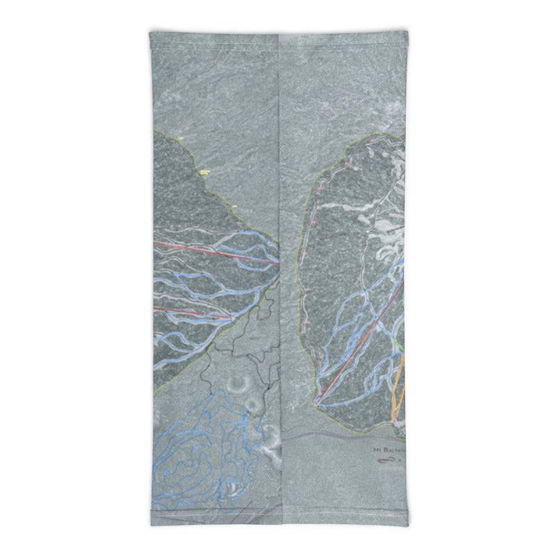 Mt Bachelor, Oregon Ski Trail Map Printed Neck Gaiter - Powderaddicts