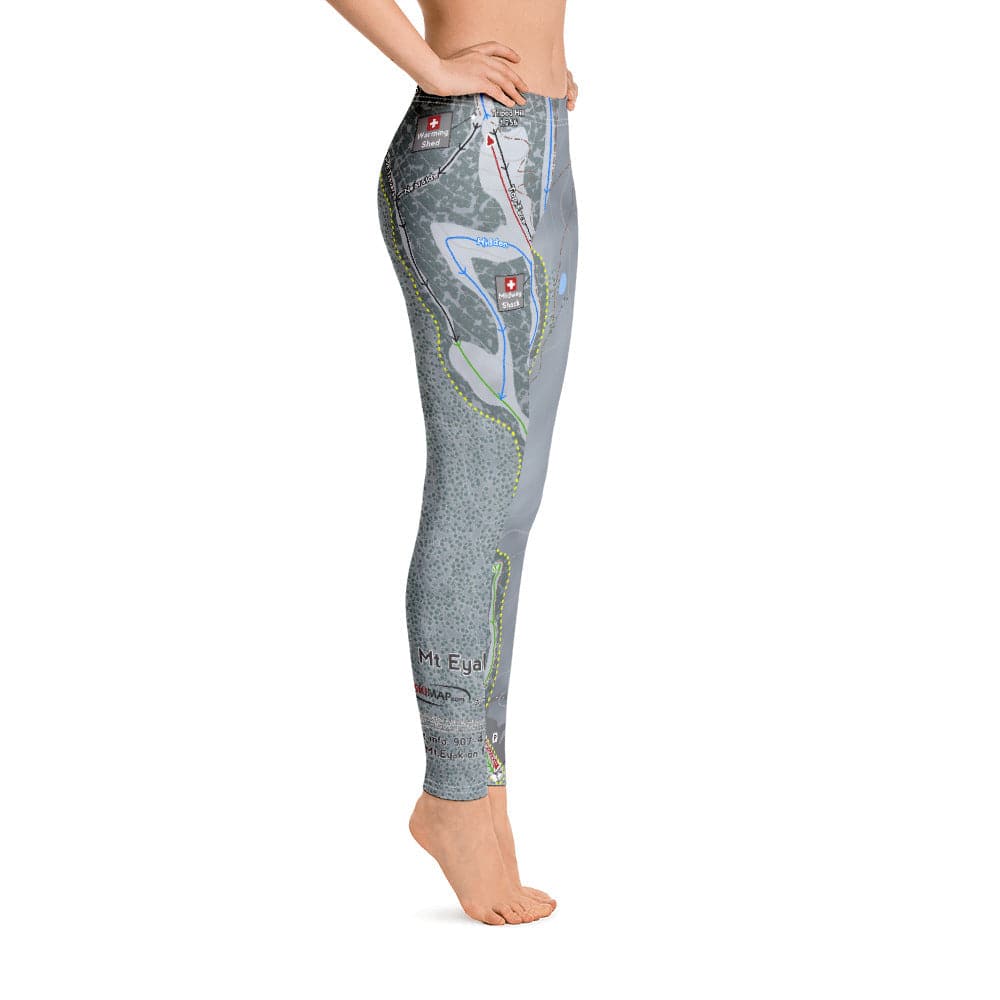 Mt Eyak, Alaska Ski Trail Map Women's Base Layer Bottom - Powderaddicts