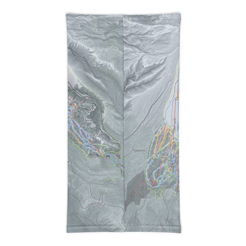 Mt. Hood, Oregon Ski Trail Map Printed Neck Gaiter - Powderaddicts