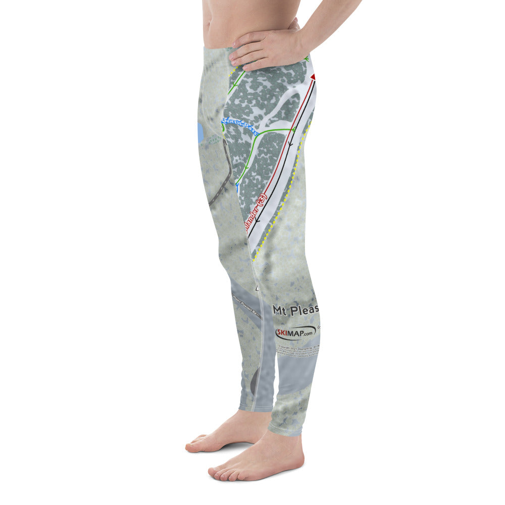 Mt Pleasant, Pennsylvania Ski Trail Map Men's Base Layer Bottom - Powderaddicts