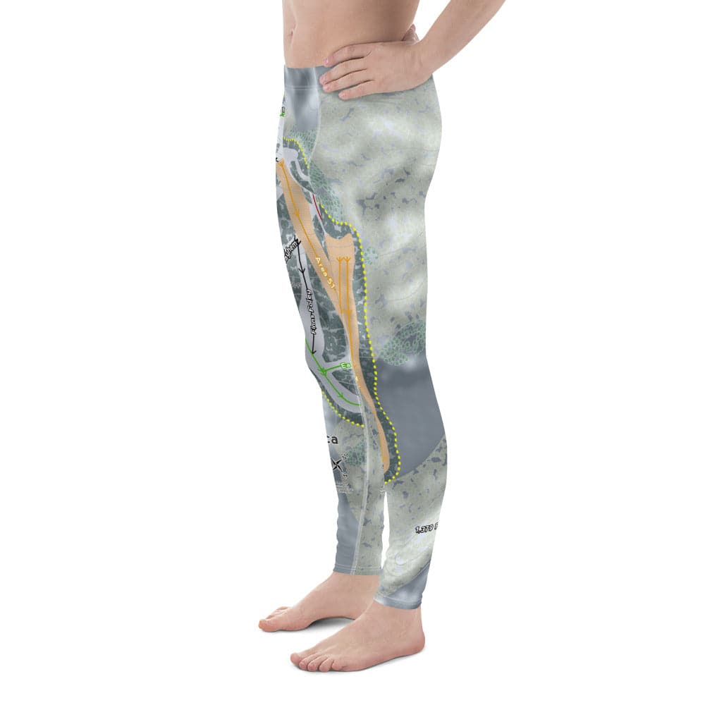 MtItasca, Minnesota Ski Trail Map Men's Base Layer Bottom - Powderaddicts