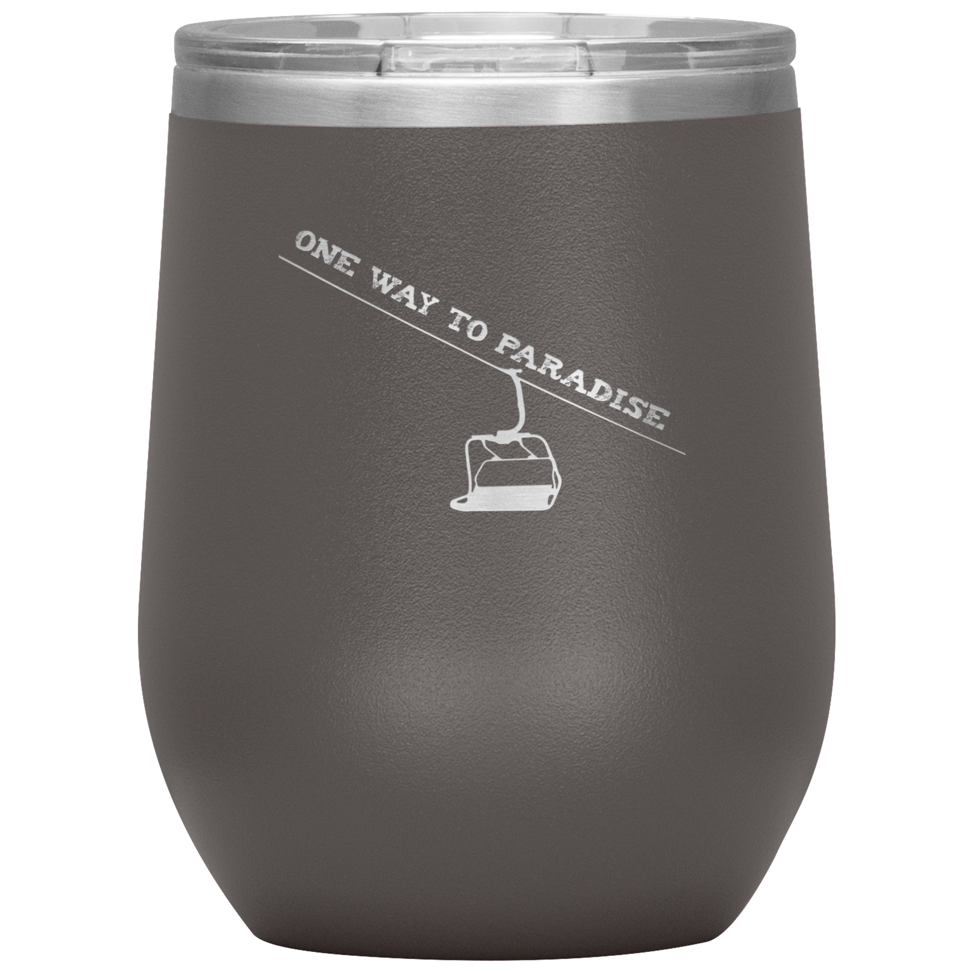 One Way To Paradise Wine 12oz Tumbler - Powderaddicts