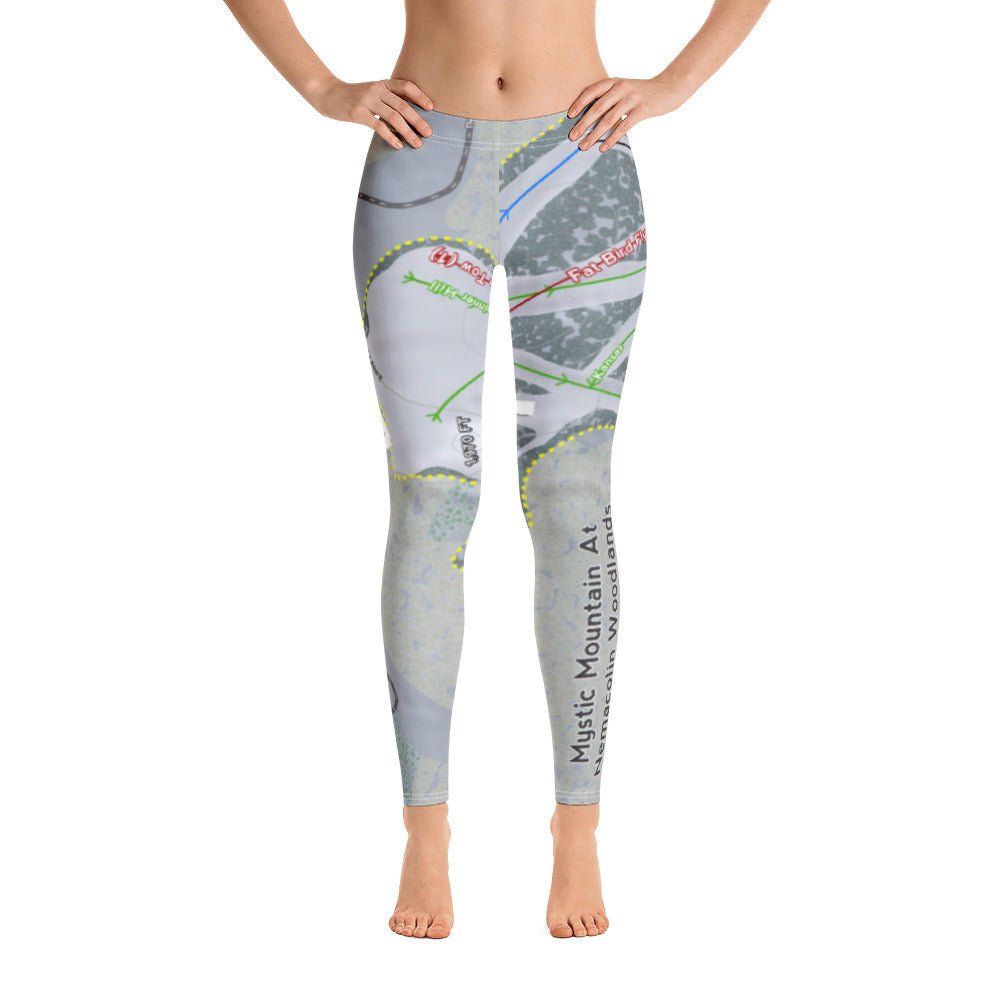 Mystic Mountain Nemacolin, Pennsylvania Ski Trail Map Women's Base Layer Bottom - Powderaddicts