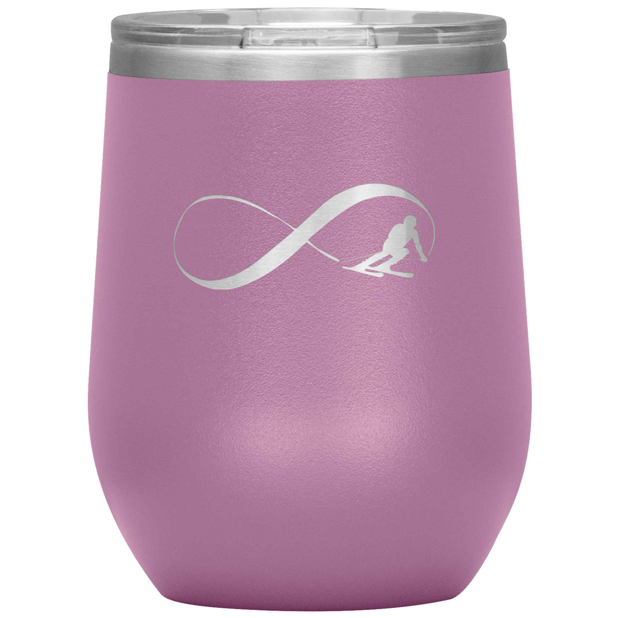 Infinity Skiing Wine 12oz Tumbler - Powderaddicts