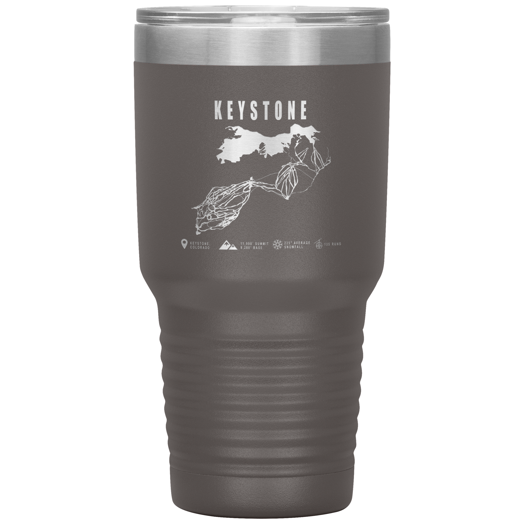 Keystone Colorado Ski Trail Map 30oz Tumbler - Powderaddicts