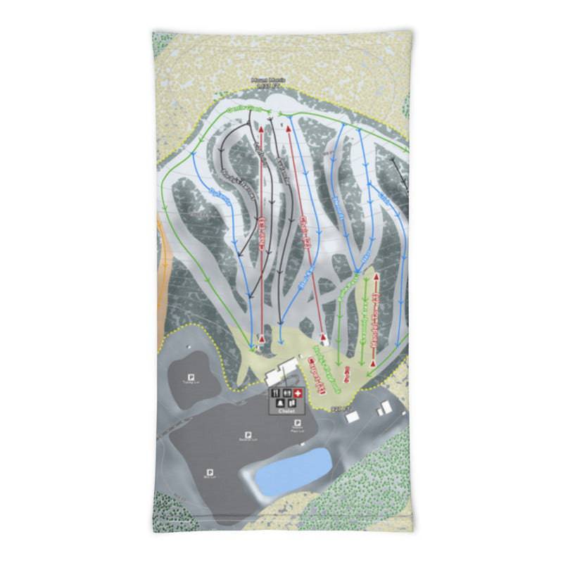 Nordic Mountain, Wisconsin Ski Trail Map Printed Neck Gaiter - Powderaddicts