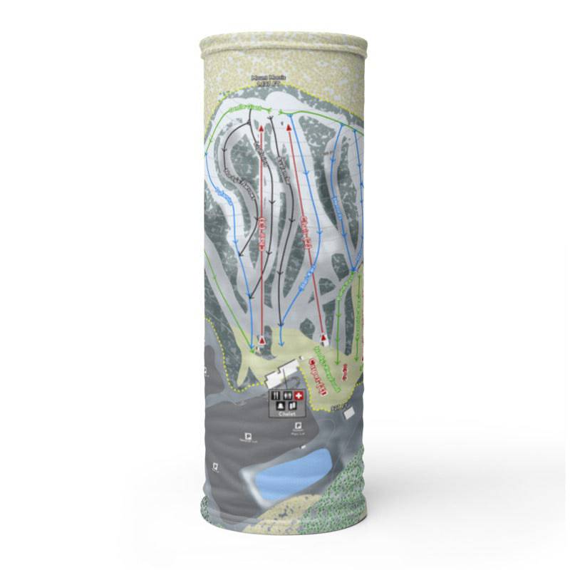 Nordic Mountain, Wisconsin Ski Trail Map Printed Neck Gaiter - Powderaddicts