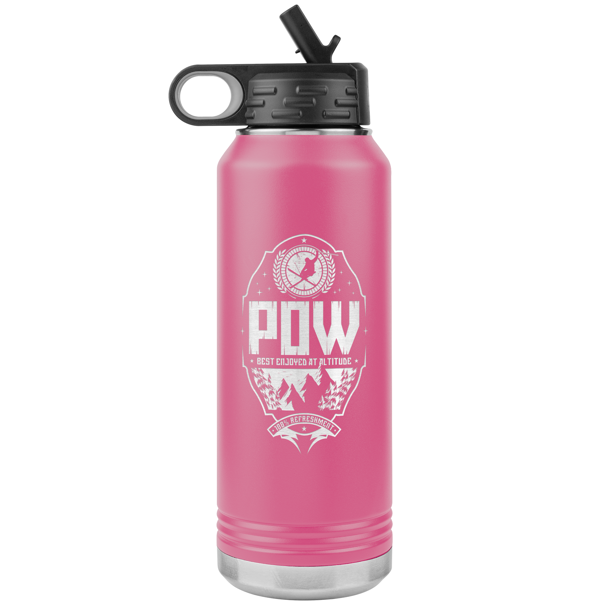 Pow Best Enjoyed At Altitude 32oz Water Bottle Tumbler - Powderaddicts