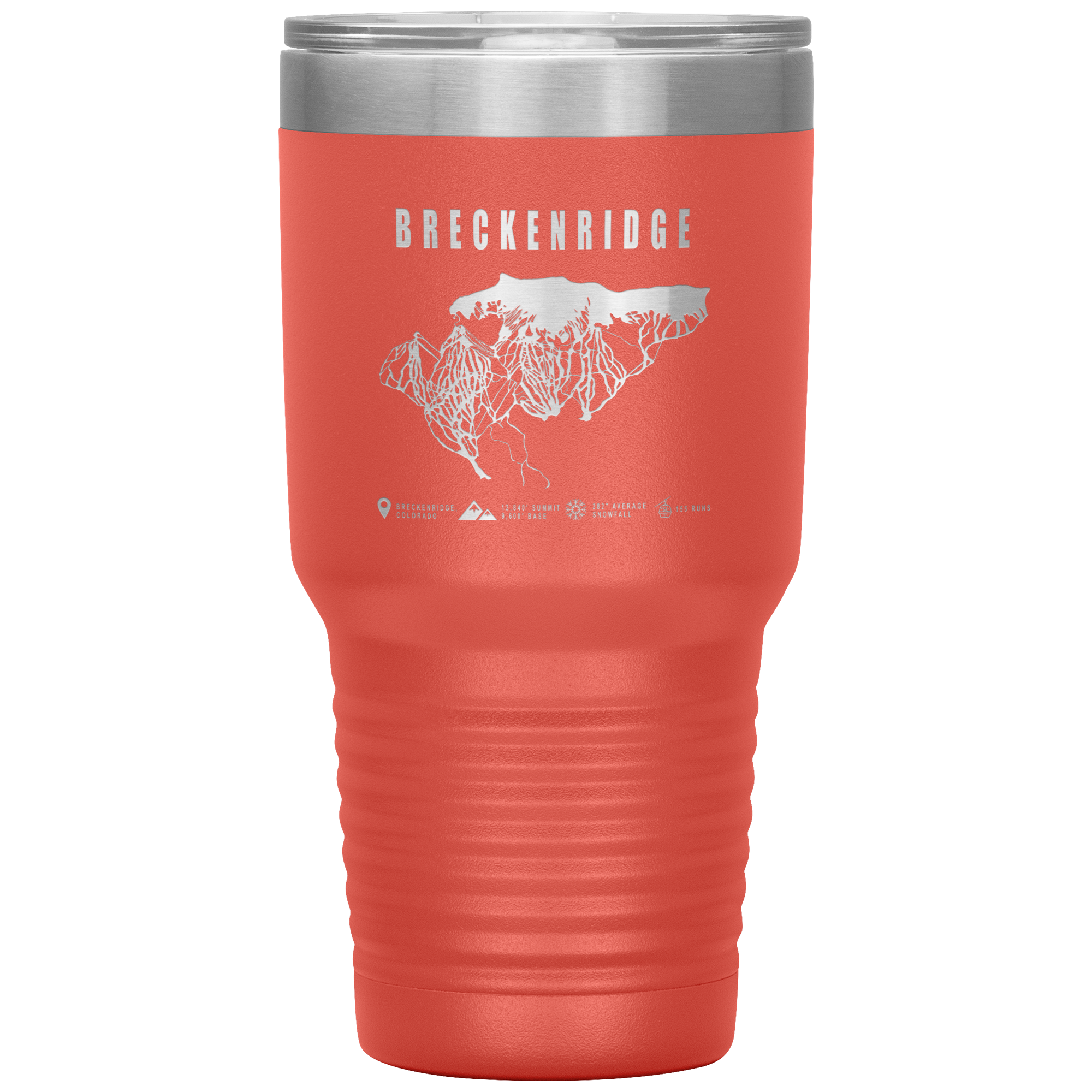 Breckenridge Colorado Ski Trail Map 30oz Tumbler - Powderaddicts