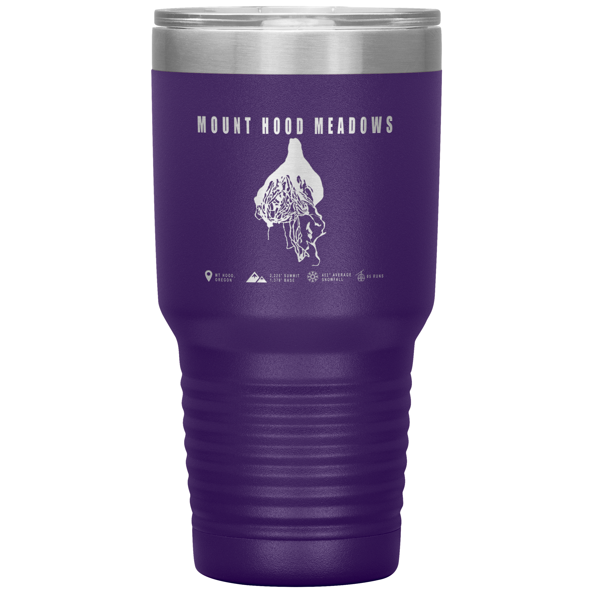 Mount Hood Meadows, Oregon Ski Trail Map 30oz Tumbler - Powderaddicts