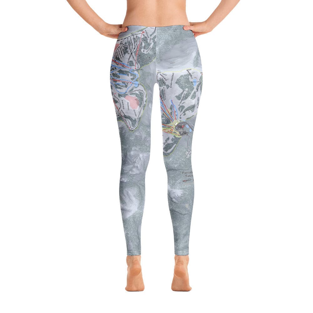 Palisades Tahoe, California Ski Trail Map Women&#39;s Base Layer Bottom - Powderaddicts