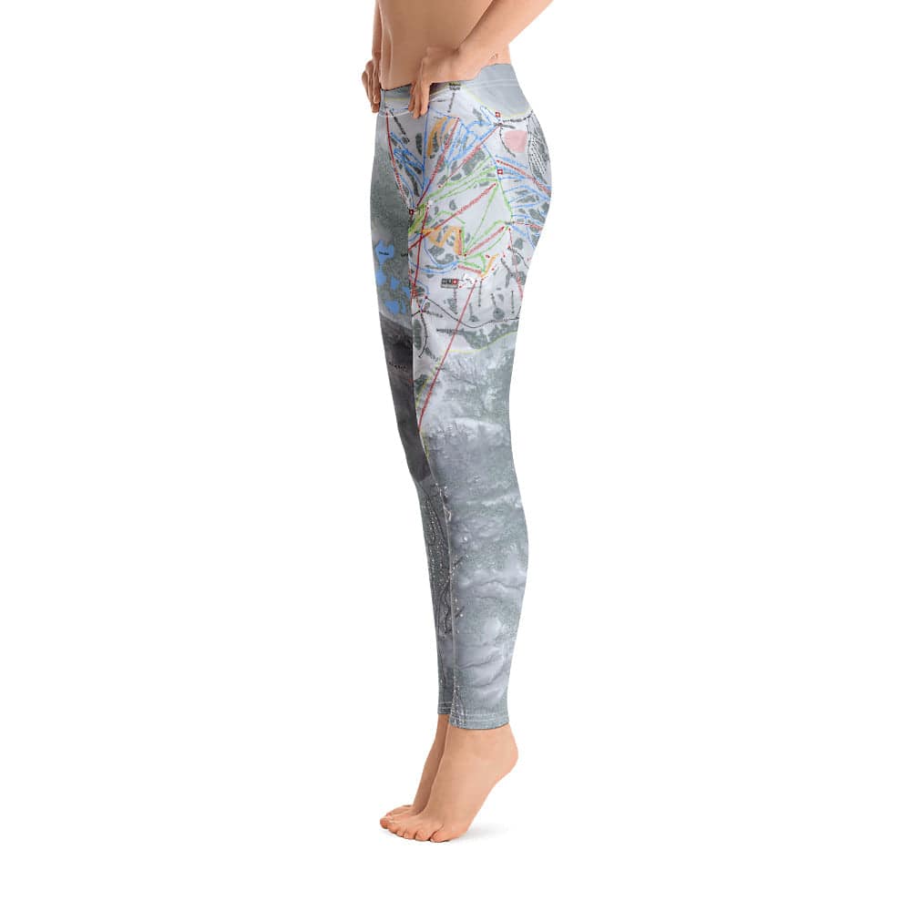 Palisades Tahoe, California Ski Trail Map Women's Base Layer Bottom - Powderaddicts