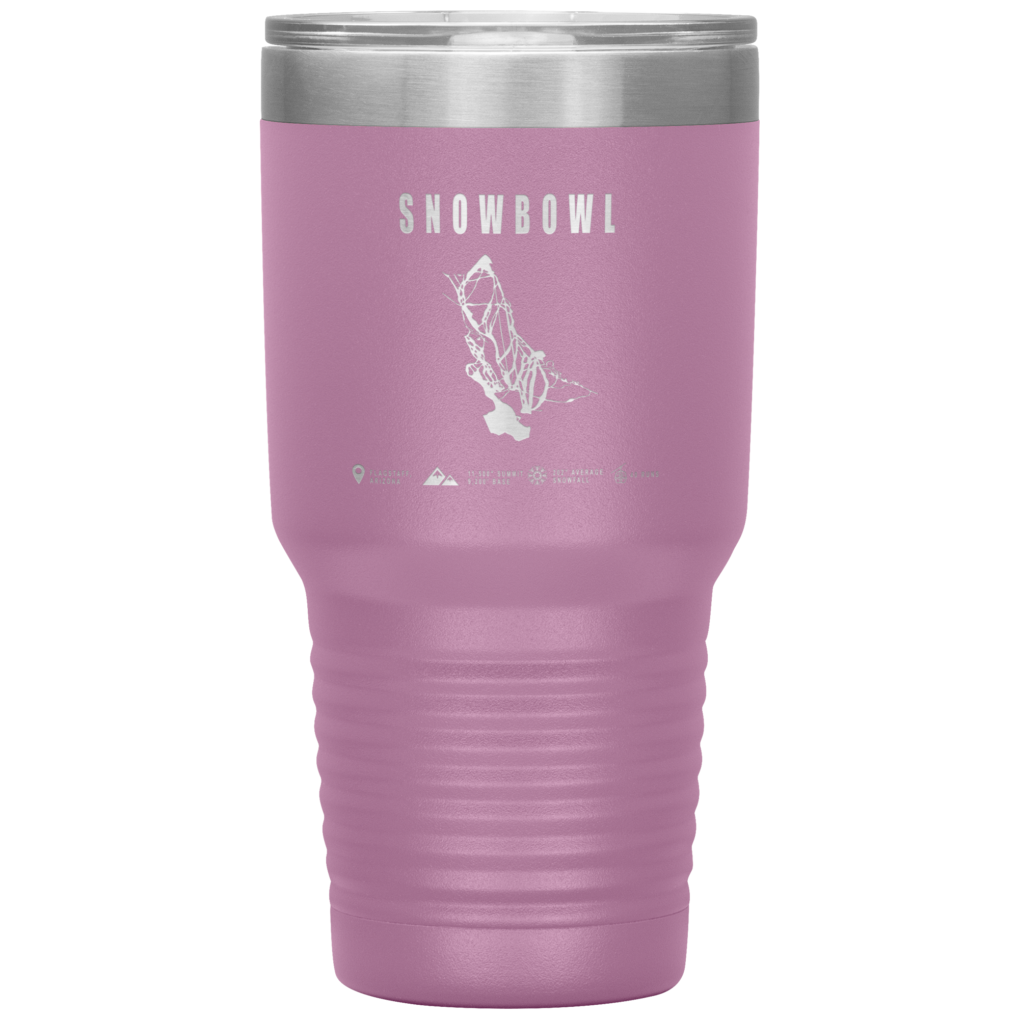 Snowbowl, Arizona Ski Trail Map 30oz Tumbler - Powderaddicts