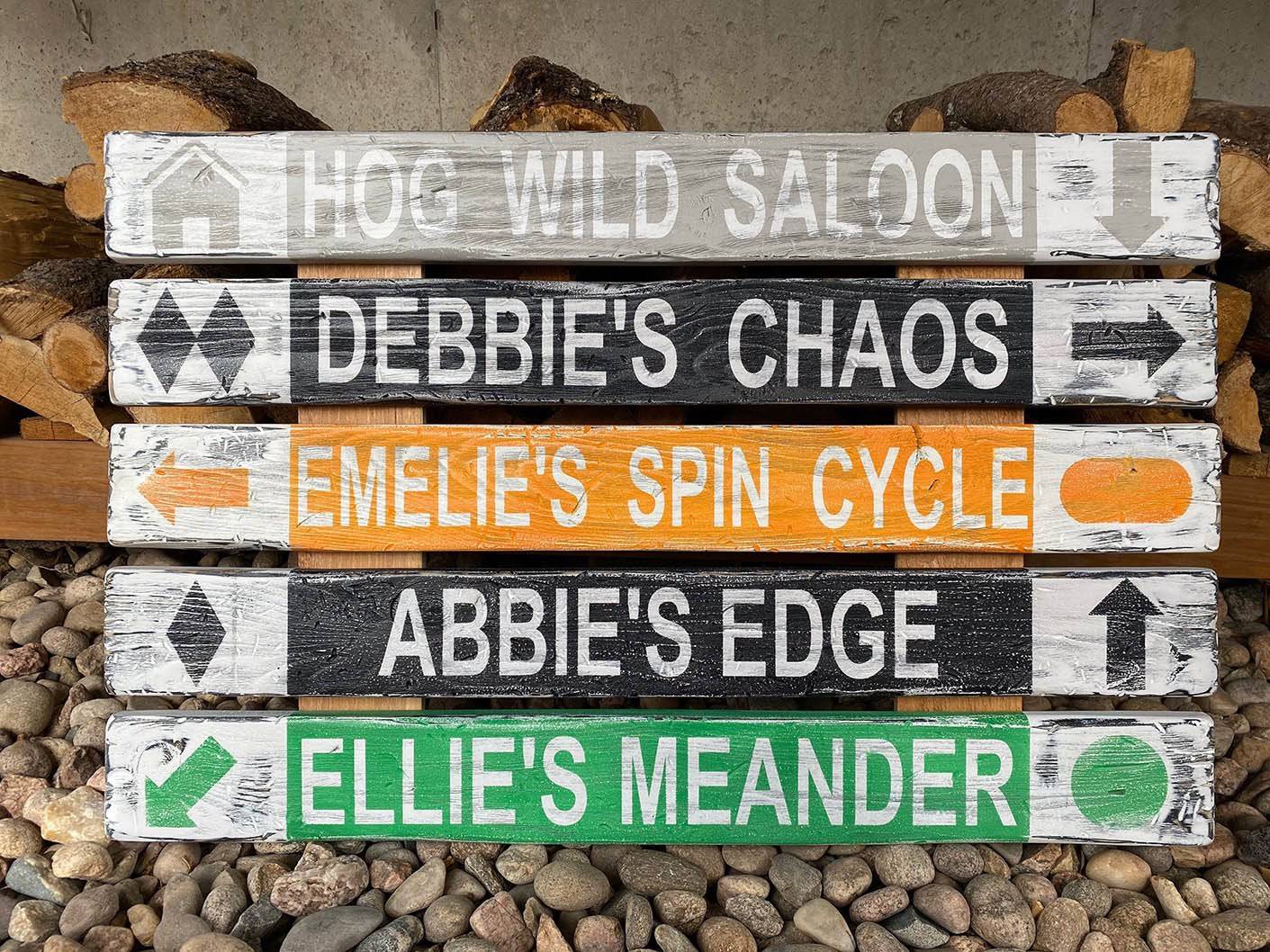 PERSONALIZED Rustic Ski and Snowboard Trail Signs (🇺🇸 Made In The USA) - Powderaddicts