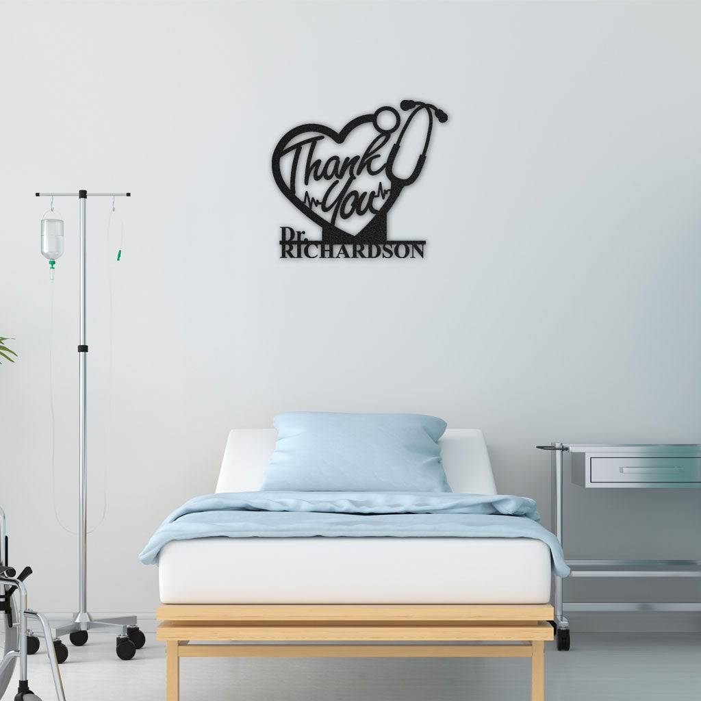 PERSONALIZED Thank You Doctors Metal Wall Art (🇺🇸 Made In The USA) - Powderaddicts