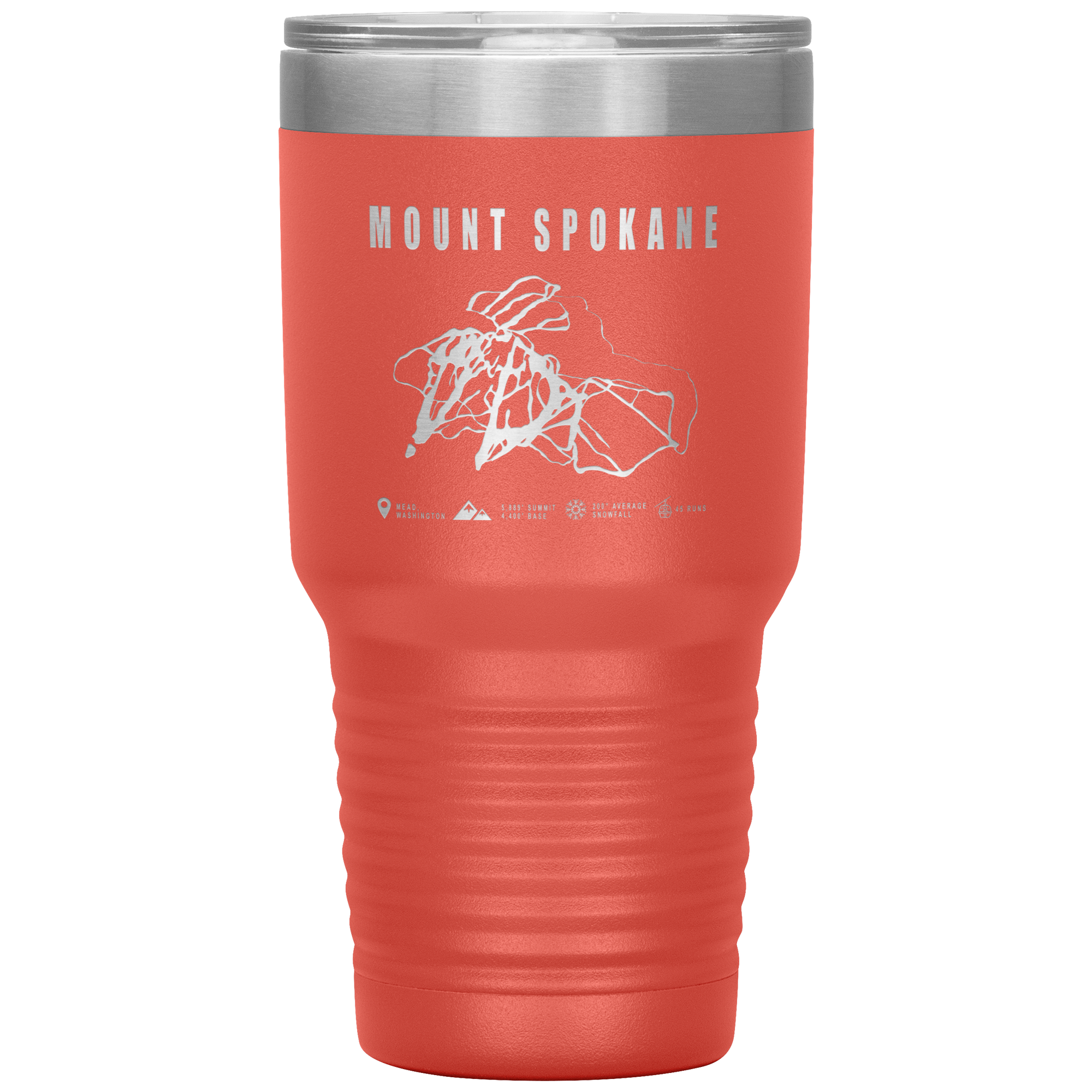 Stevens Pass, Washington Ski Trail Map 30oz Tumbler - Powderaddicts