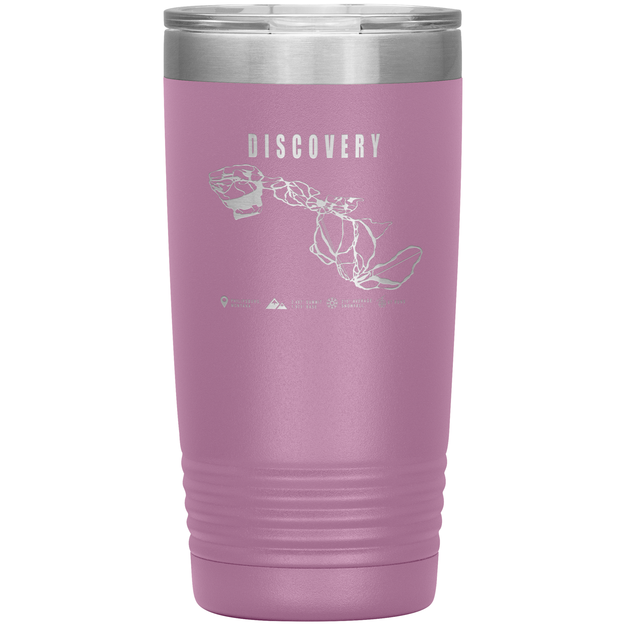 Discovery Montana Ski Trail Map 20oz Tumbler - Powderaddicts