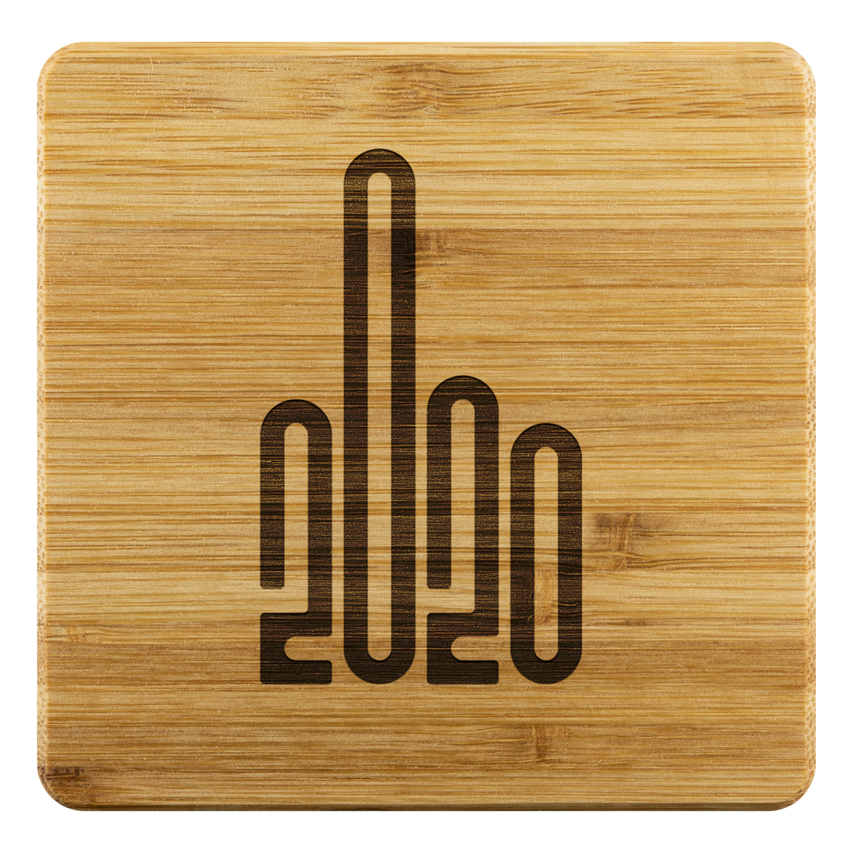 2020 Middle Finger Bamboo Coaster - Powderaddicts