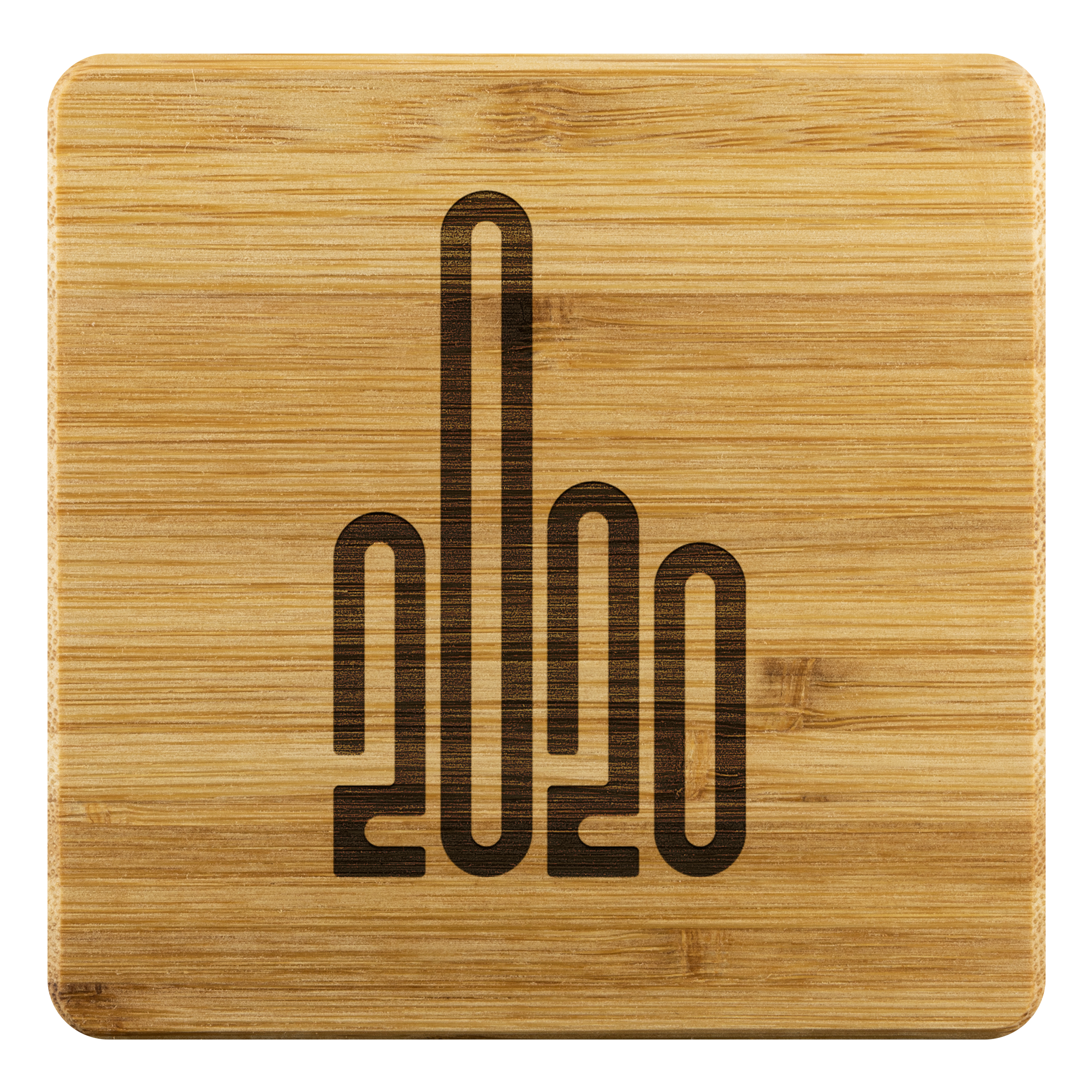 2020 Middle Finger Bamboo Coaster - Powderaddicts