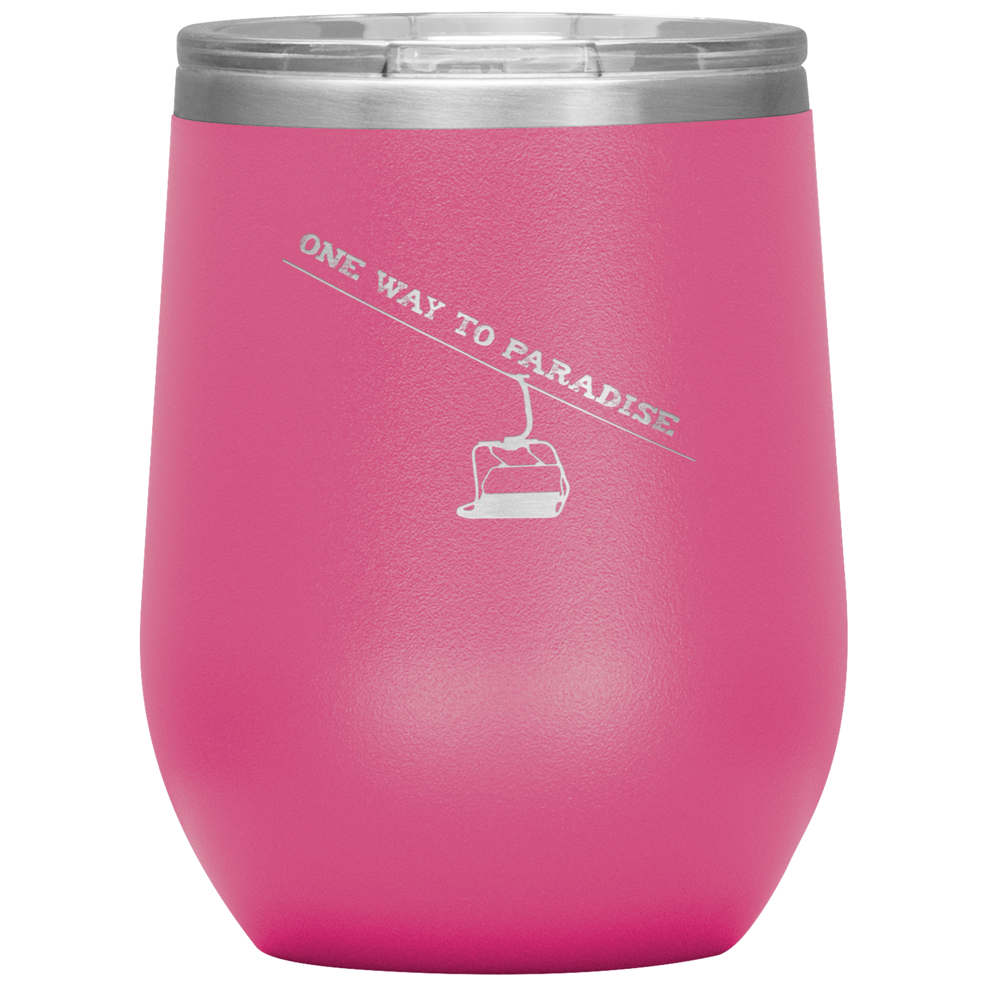 One Way To Paradise Wine 12oz Tumbler - Powderaddicts