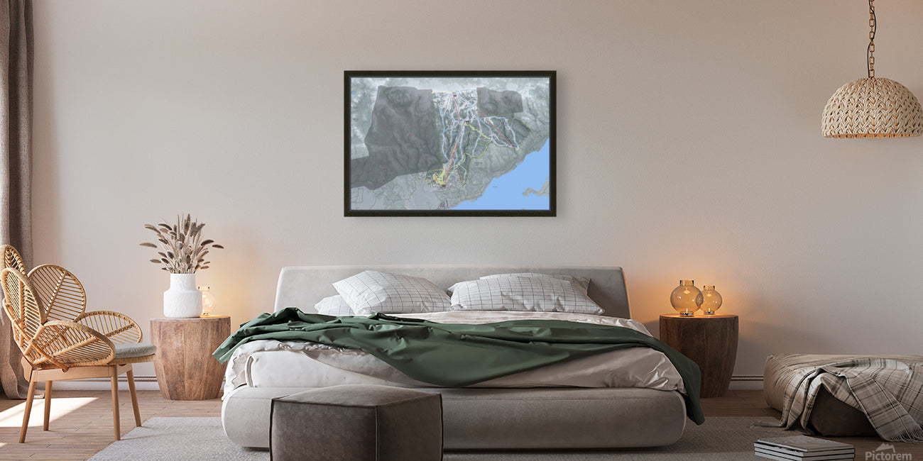 Tamarack Idaho Ski Resort Map Wall Art