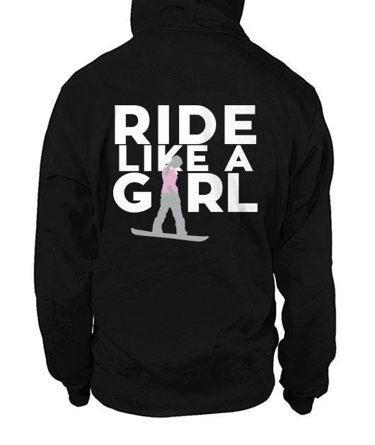 Ride Like A Girl Zip Hoodies - Powderaddicts