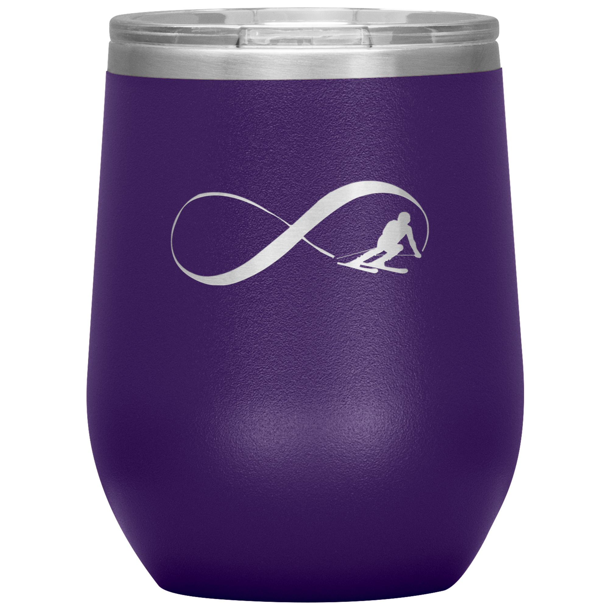 Infinity Skiing Wine 12oz Tumbler - Powderaddicts