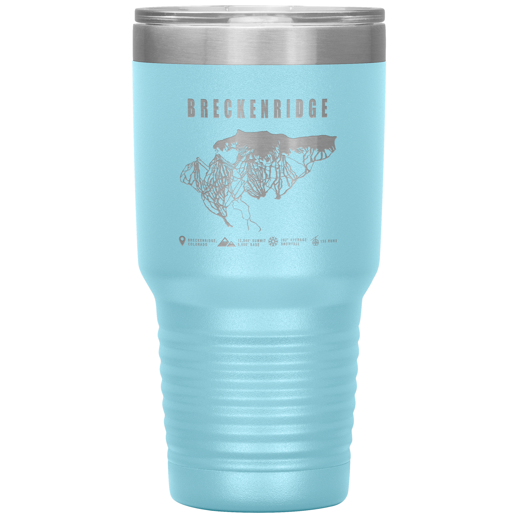 Breckenridge Colorado Ski Trail Map 30oz Tumbler - Powderaddicts