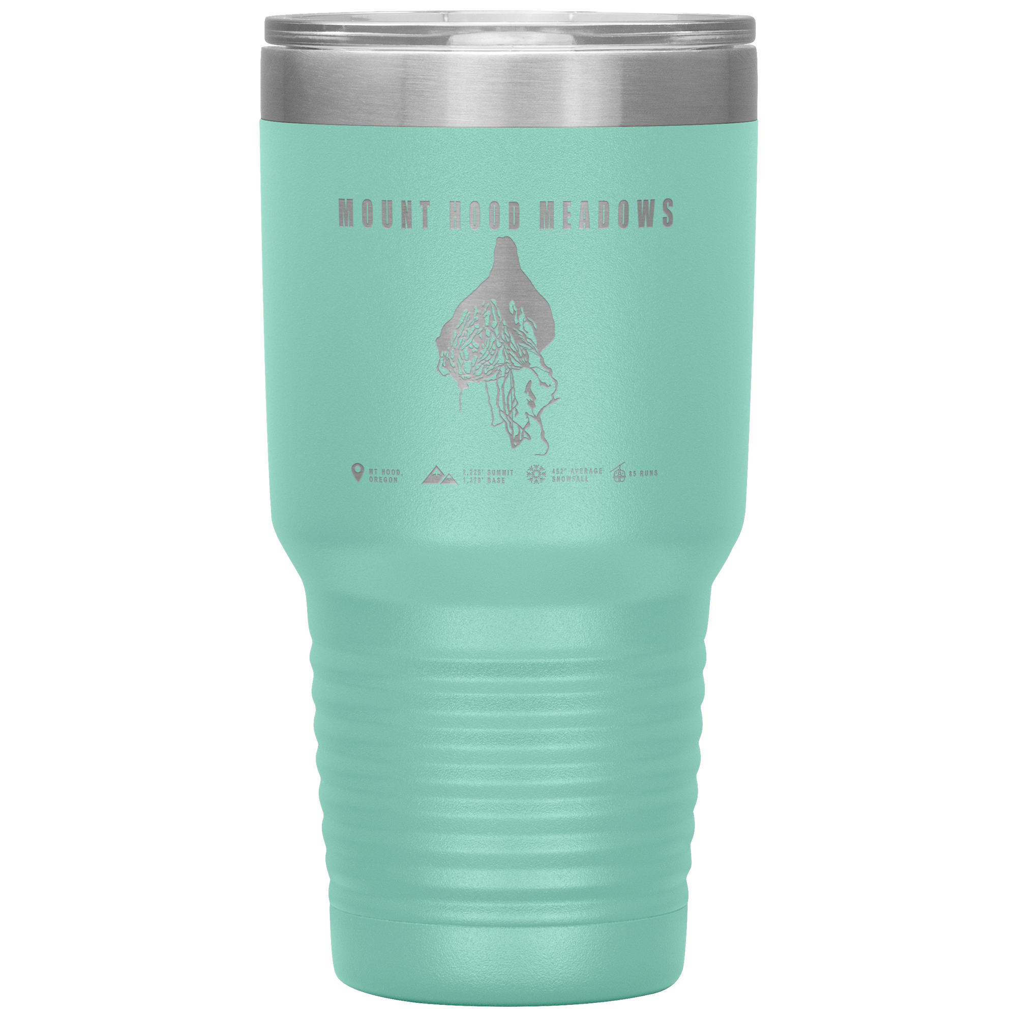 Mount Hood Meadows, Oregon Ski Trail Map 30oz Tumbler - Powderaddicts