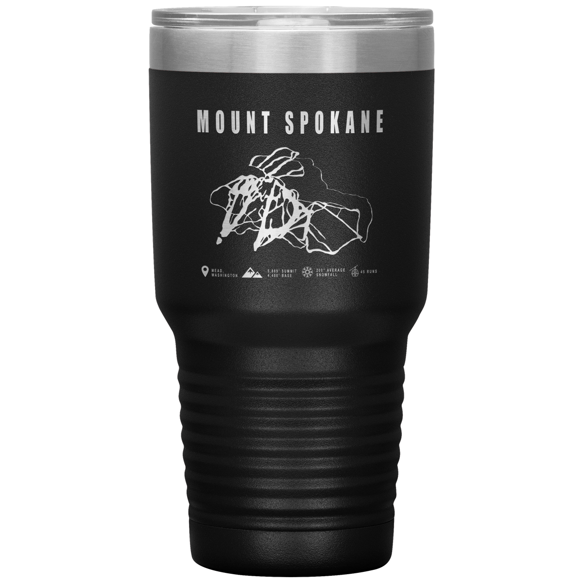 Stevens Pass, Washington Ski Trail Map 30oz Tumbler - Powderaddicts