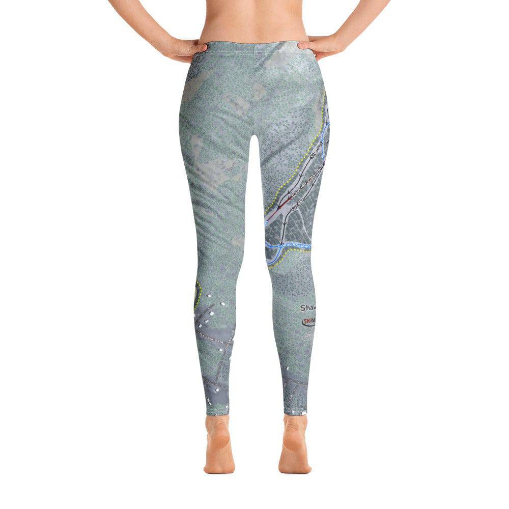 Shawnee Peak, Maine Ski Trail Map Women's Base Layer Bottom - Powderaddicts