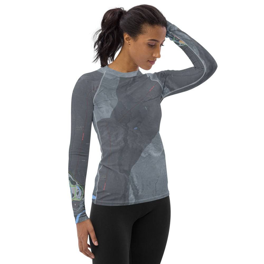 Skeetawk, Alaska Ski Trail Map Women's Base Layer Top - Powderaddicts