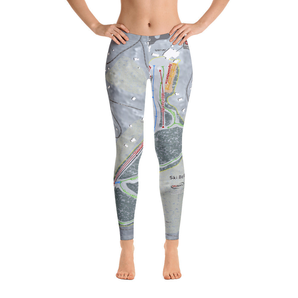 Ski Big Bear, Pennsylvania Ski Trail Map Women's Base Layer Bottom - Powderaddicts