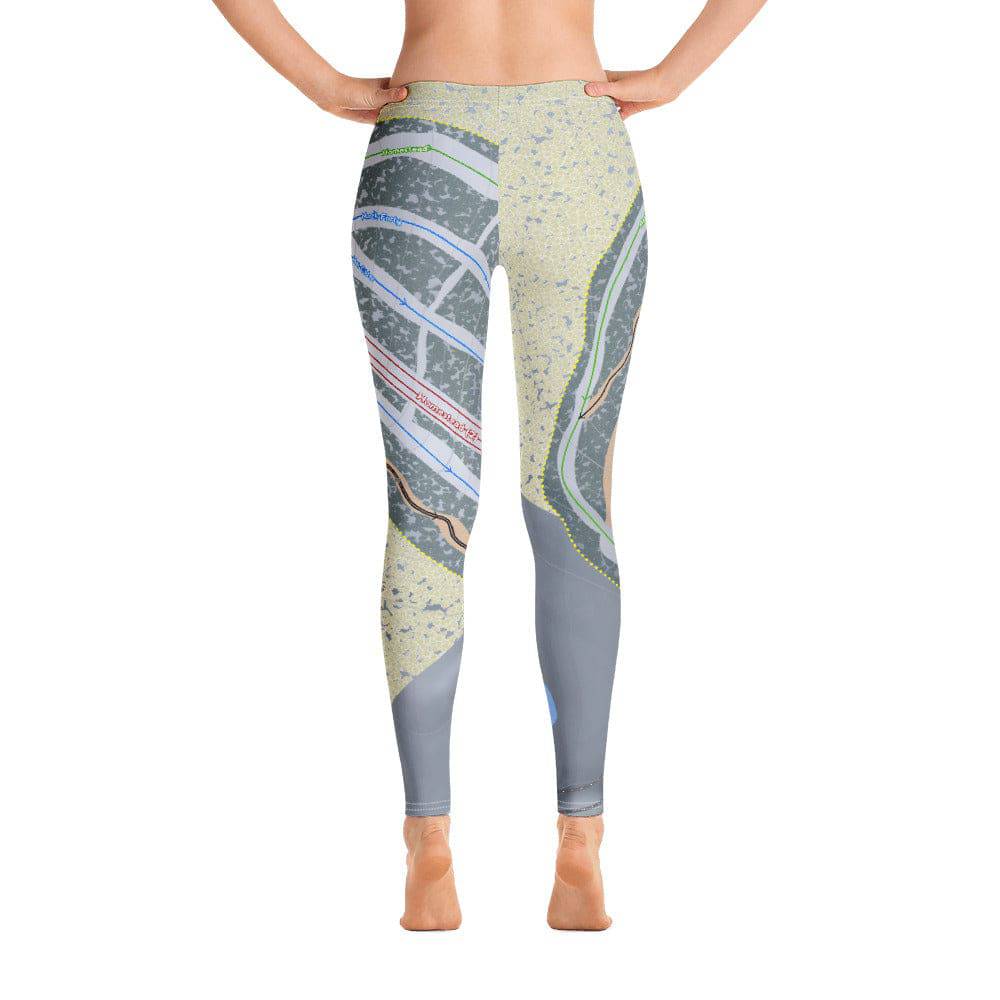 Ski Brule, Michigan Ski Trail Map Women&#39;s Base Layer Bottom - Powderaddicts