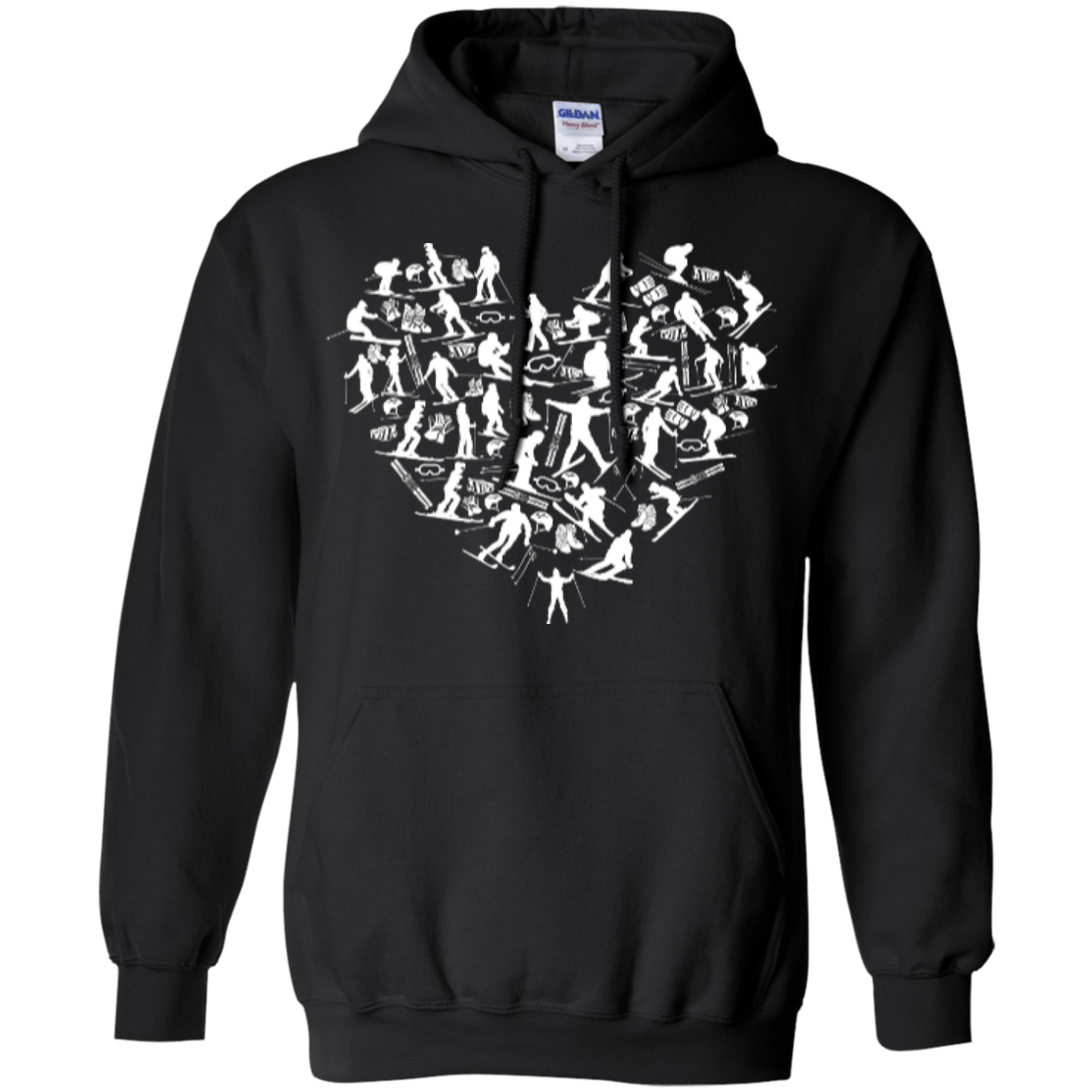 Ski Heart Hoodies - Powderaddicts