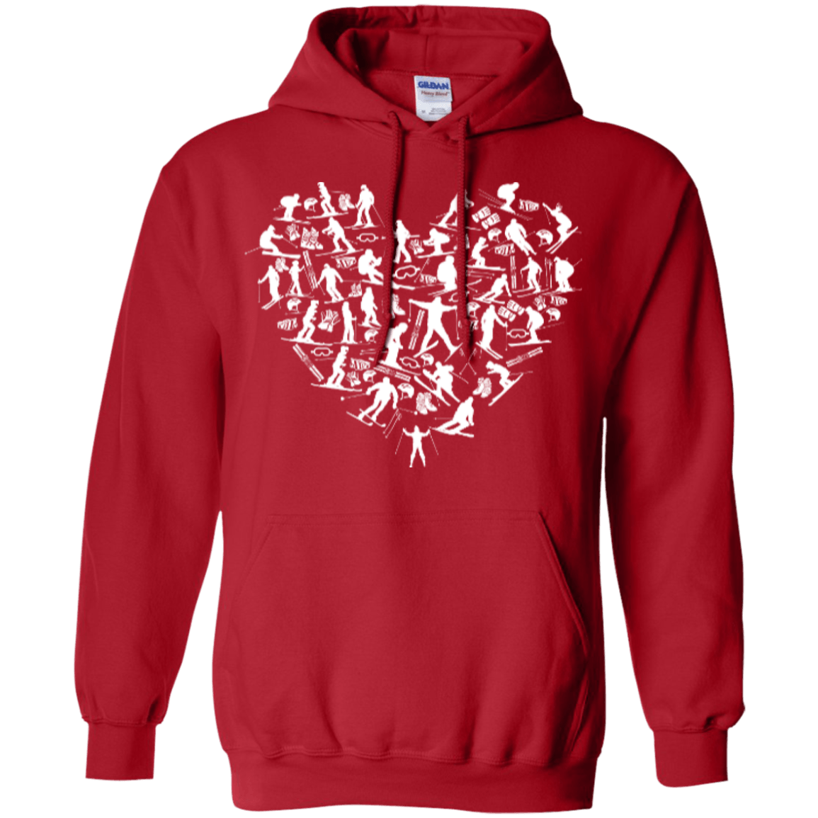 Ski Heart Hoodies - Powderaddicts