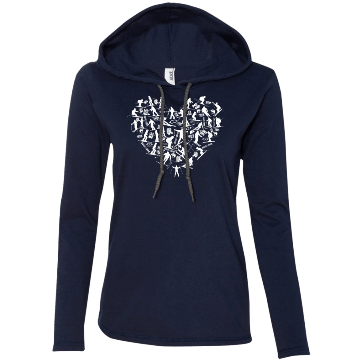 Ski Heart Hoodies - Powderaddicts