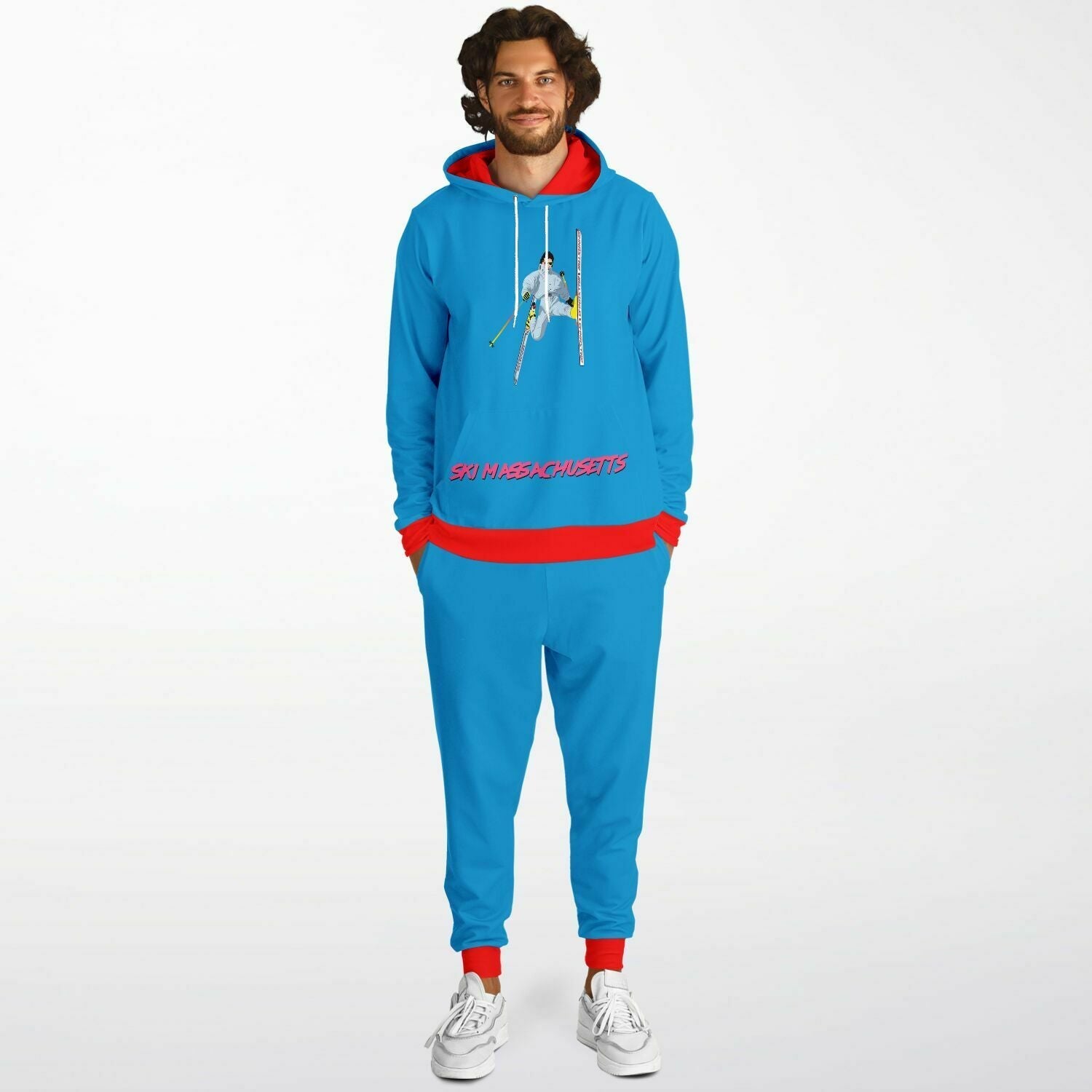 Ski Massachusetts Matching Hoodie and Jogger Set - Powderaddicts