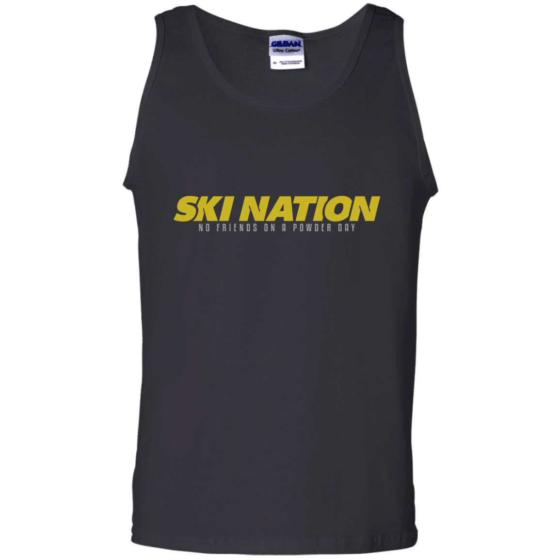 Ski Nation - No Friends On Powder Day Tank Tops - Powderaddicts