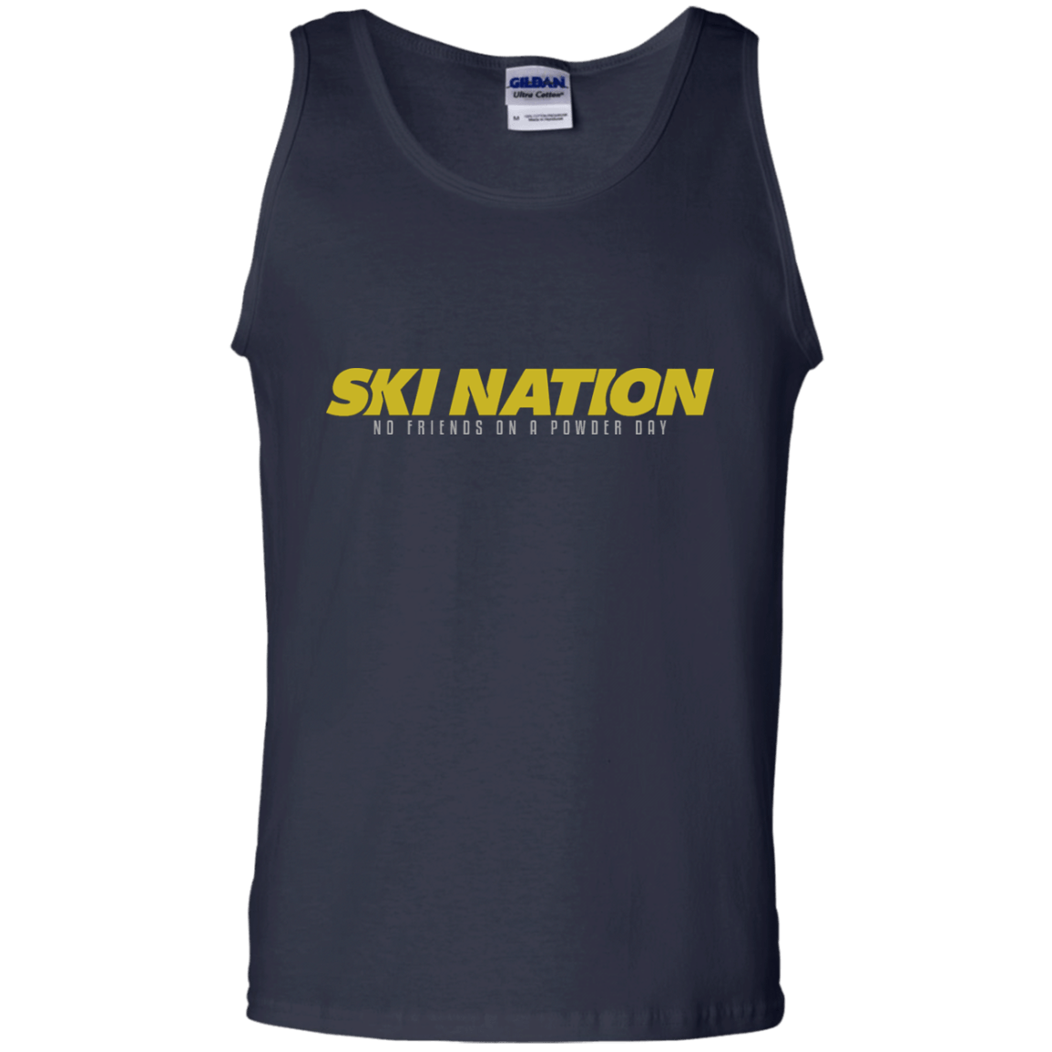 Ski Nation - No Friends On Powder Day Tank Tops - Powderaddicts