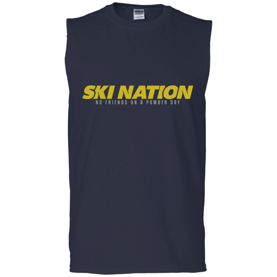 Ski Nation - No Friends On Powder Day Tank Tops - Powderaddicts